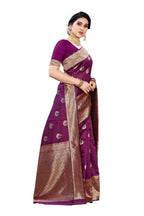 Vamika Banarasi Jacquard Weaving Purple Saree (Siri Purple) | Grab2Buy