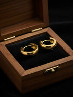 NVR Men's Gold Plated Hoop Earrings | Grab2Buy