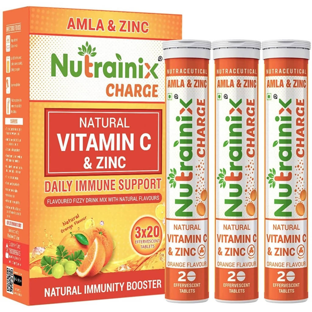 Nutrainix Charge Natural Vitamin C & Zinc Tablets | Grab2Buy