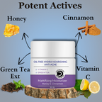 Dermistry Green Tea Vitamin C Oil Free Hydra Nourishing Mattifying Moisturizer Oily Acne Prone Skin