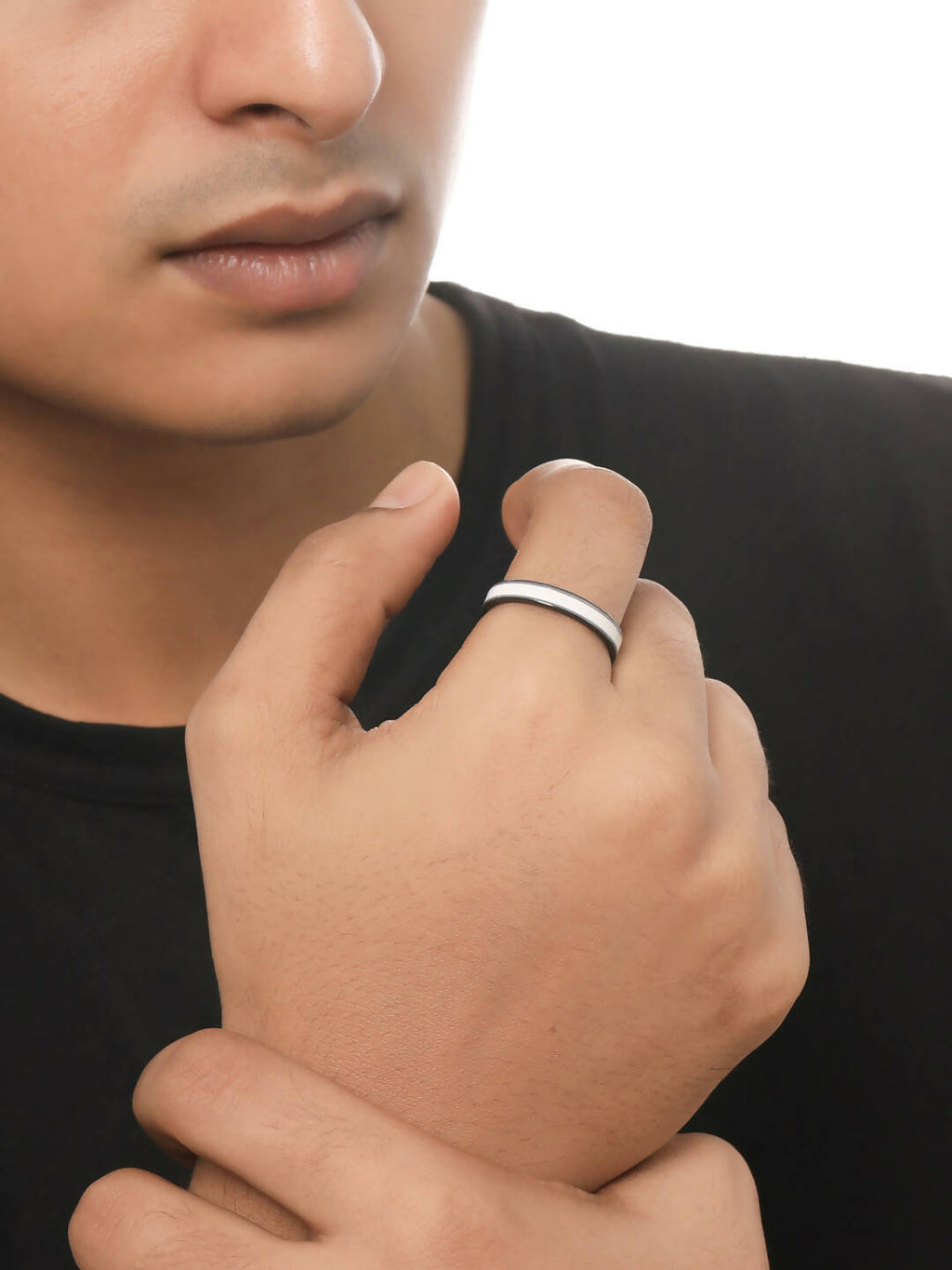 NVR Men's Silver Metal Ring | Grab2Buy