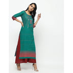 Cheera Green Straight Printed Kurta | Grab2Buy