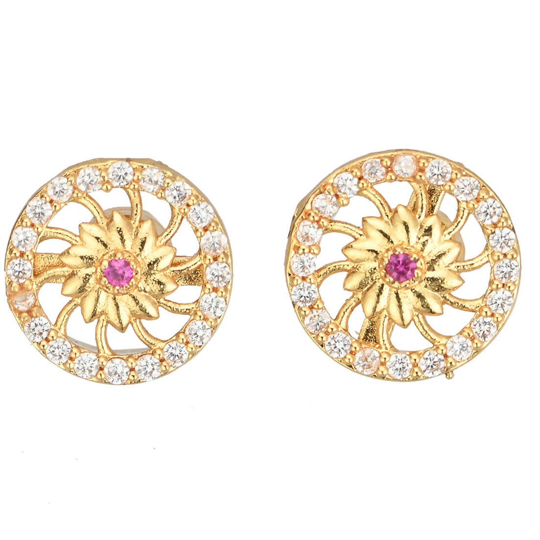 AanyaCentric Gold-Polished Mangalsutra with Pendant, 2 Pair Earrings | Grab2Buy