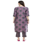 Lagi Women's Mauve Printed Straight Kurta & Pant (MC39B) | Grab2Buy
