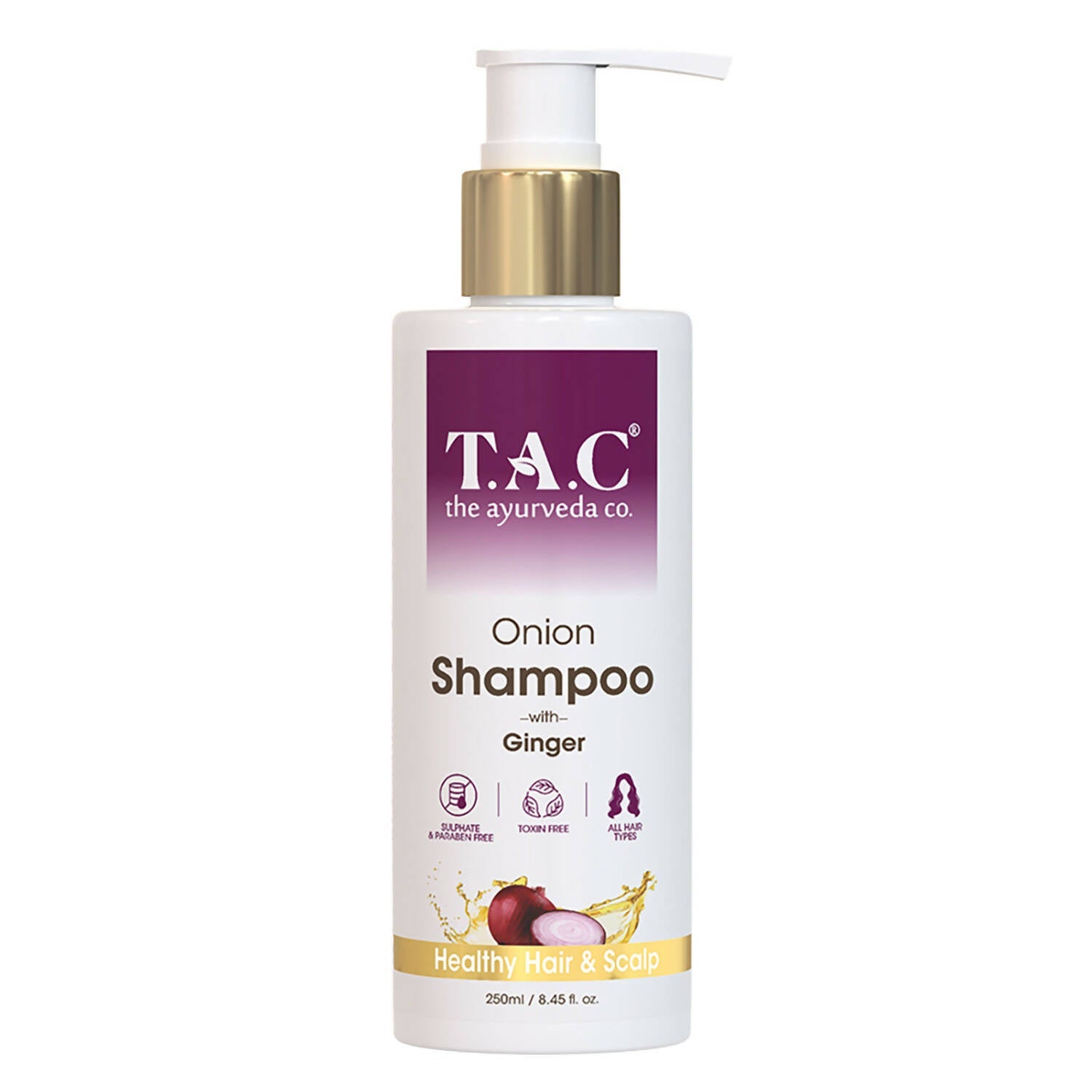 TAC - The Ayurveda Co. Onion Hair Shampoo for Hair Regrowth & Frizz Free Hair | Grab2Buy