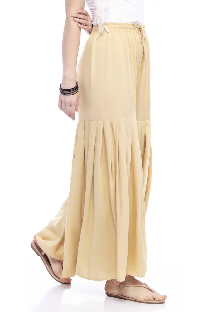 Mominos Fashion Reyon Cotton Golden Palazzo For Girls | Grab2Buy