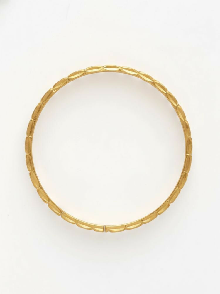 NVR Women Set of 2 Leaf Design Gold Plated Kada Bangle | Grab2Buy