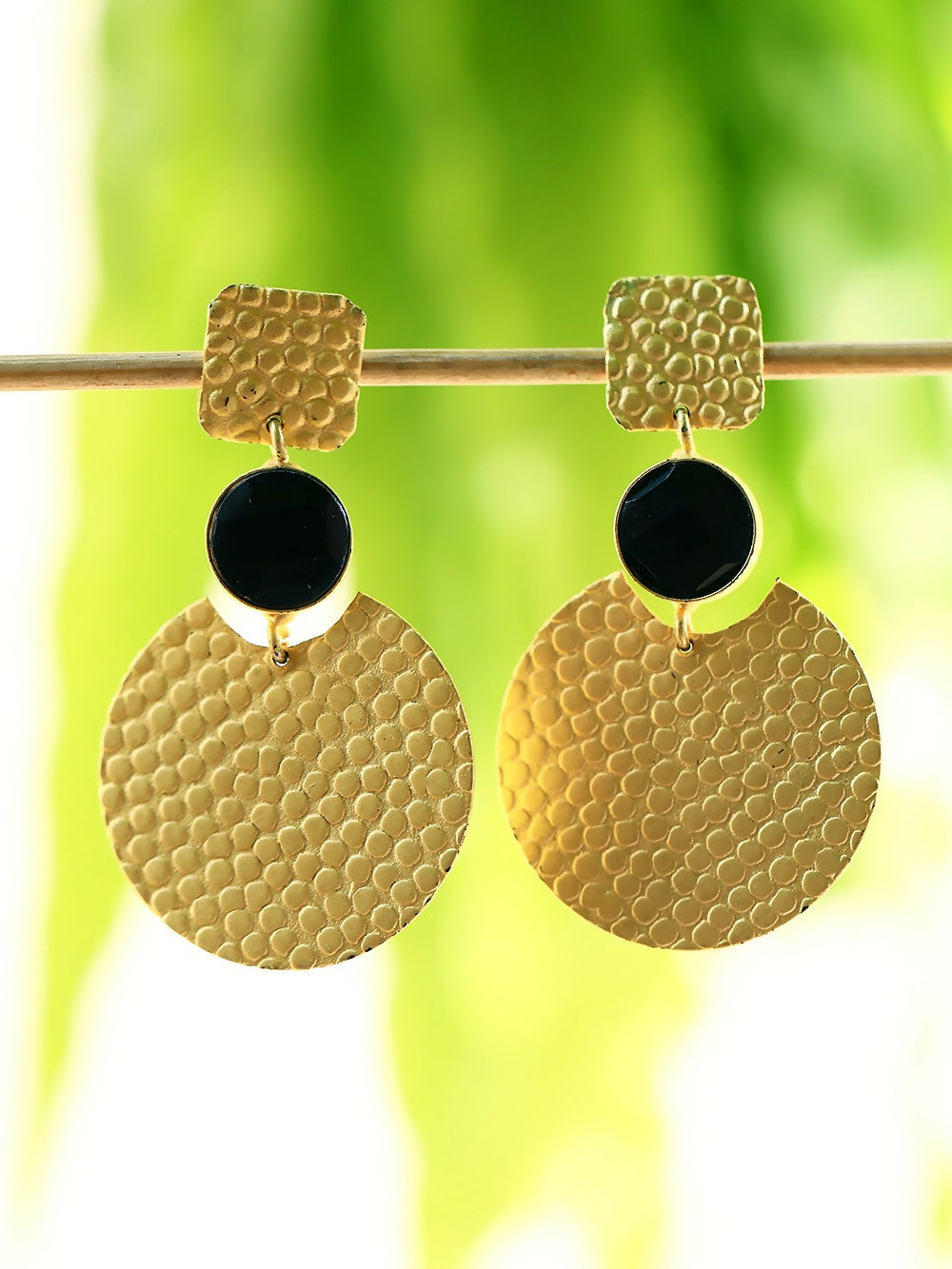 Joban Fashion Women Round Shape Matte Gold Earrings | Grab2Buy