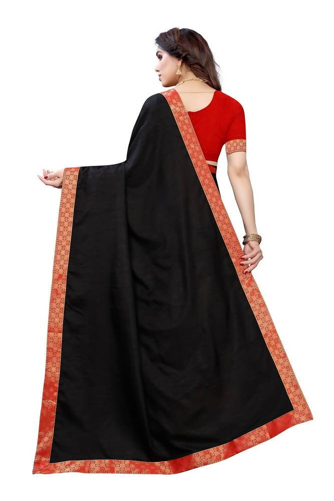Vamika Black Dola Silk Border Saree (Kirti Black) | Grab2Buy