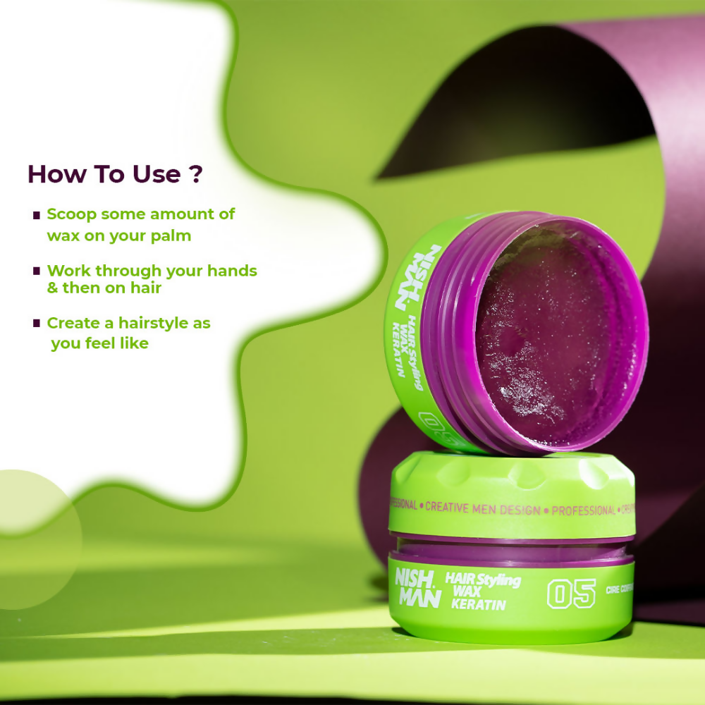 Nishman Keratin Hair Styling Wax | Grab2Buy