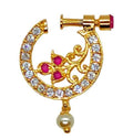 AD Ruby Designer Floral Nose Ring | Grab2Buy