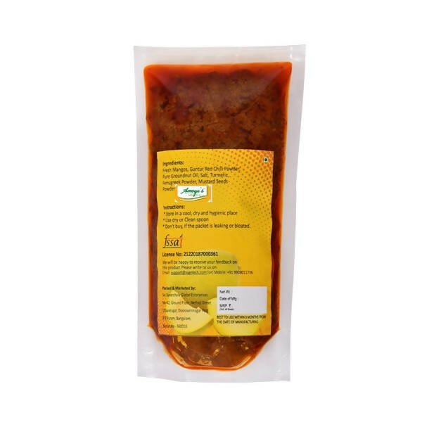 Amoga's Pickles Factory Andhra Authentic Mango Avakaya Pickle without Garlic | Grab2Buy