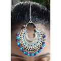 MS Fashion India Royal Blue Color Drops Traditional Maang Tikka | Grab2Buy