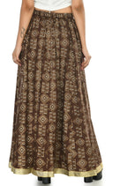 Mominos Fashion Moeza Cotton Coffee Color Printed Lehenga (Lancha) | Grab2Buy