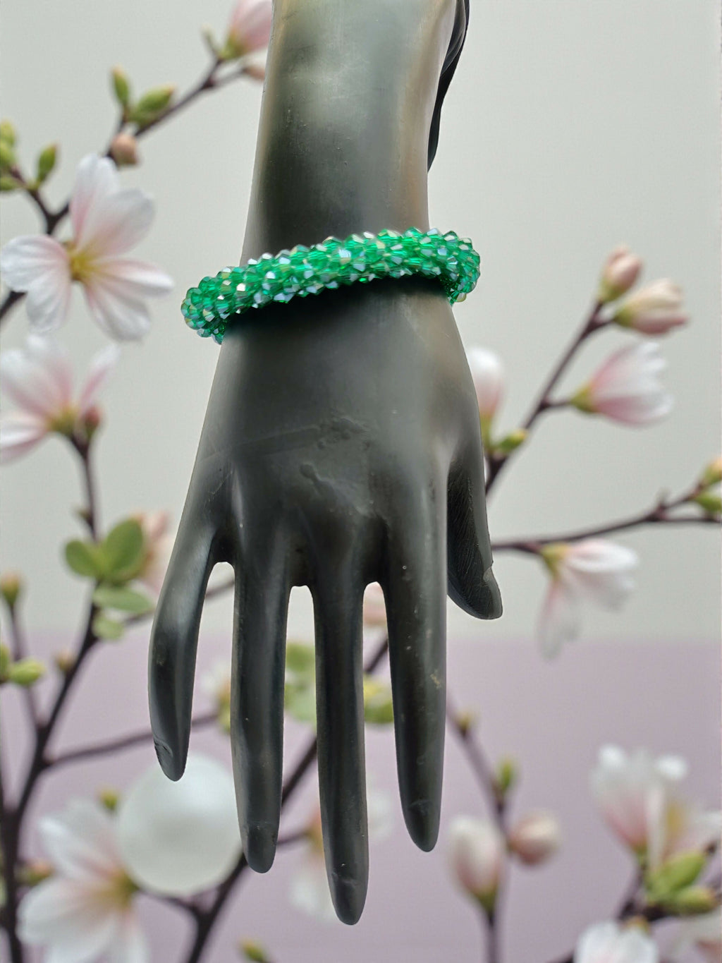 Inhanns Unisex Crystal Bloom – Adjustable Crystal Bead Bracelets - Sea Green | Grab2Buy