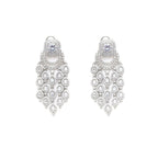 Long Diamond Studded Dangler Earrings- Ruby Raang | Grab2Buy