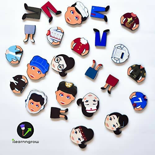 iLearnngrow Dress The Professional - Interactive & Fun Board Game for Recognition of Different Professions and Develop Cognitive Skills for Kids | Grab2Buy