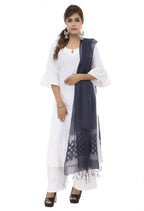 Mominos Fashion Navy Blue Buta Cut Dupatta | Grab2Buy