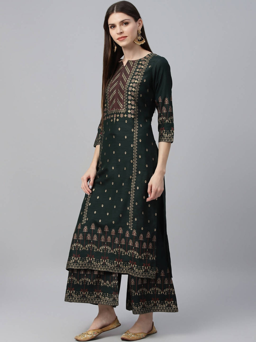Cheera Printed Kurta Palazzo With Dupatta Set (CH117KPD) | Grab2Buy