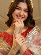 Ruby Raang Saanjh Pearl Hand Jewelry | Grab2Buy