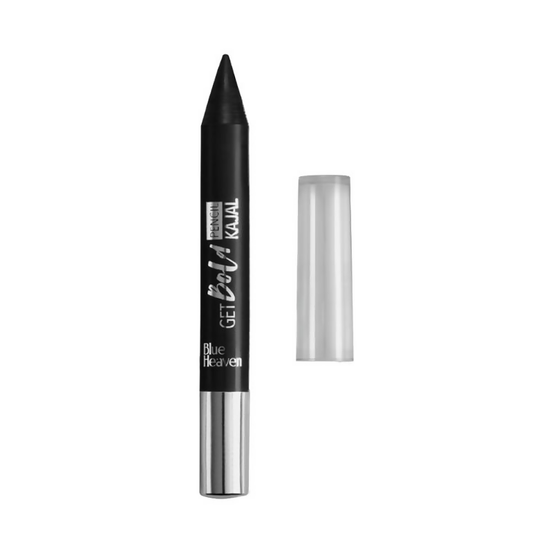 Blue Heaven Get Bold Pencil Kajal With Free Sharperner Or Comphor & Castor Oil - Black | Grab2Buy