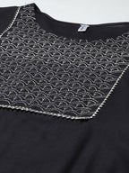 Yufta Women Black Yoke Design Regular Sequinned Kurta with Palazzo & With Dupatta | Grab2Buy