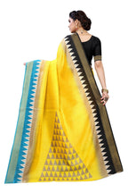 Vamika Yellow & Black Linen Jari Border Saree (GUNJAN YELLOW) | Grab2Buy