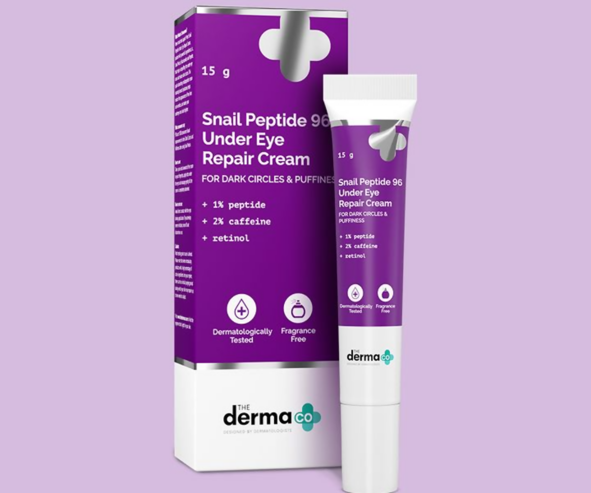 The Derma Co Snail Peptide 96 Under Eye Repair Cream With Snail Mucin & Peptide Complex For Dark Circles & Puffiness | Grab2Buy