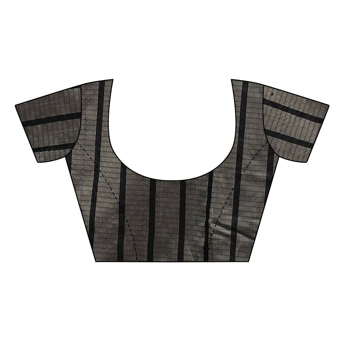 Vamika Black and White Lines Cotton Silk Weaving Saree (Paithani Black) | Grab2Buy