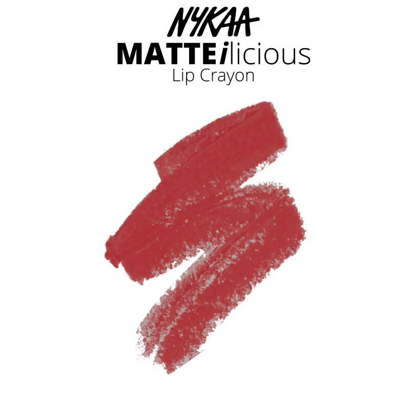 Nykaa Matte-Illicious Lip Crayon Lipstick - Kiss N Tell 06 | Grab2Buy
