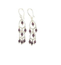 Bling Accessories Deep Burgundy Glass Crystal Stone Earrings | Grab2Buy