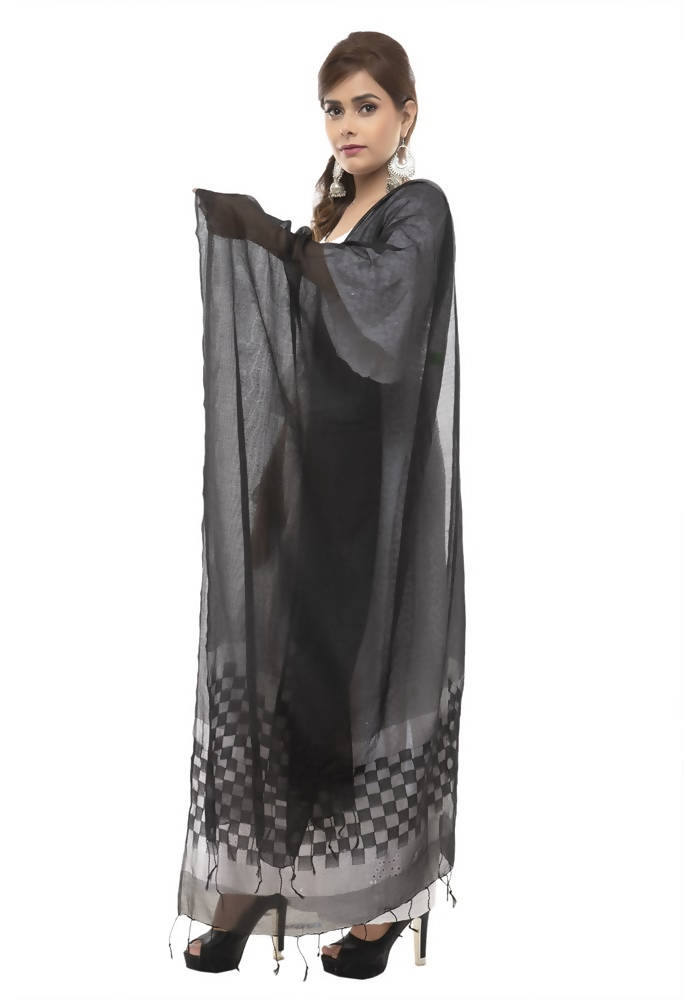Mominos Fashion Black Buta Cut Dupatta | Grab2Buy