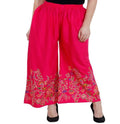Mominos Fashion Magenta Floral Design Palazzo | Grab2Buy