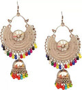 Gold-Polished Alloy Oxidised Designer Earrings - The Pari | Grab2Buy