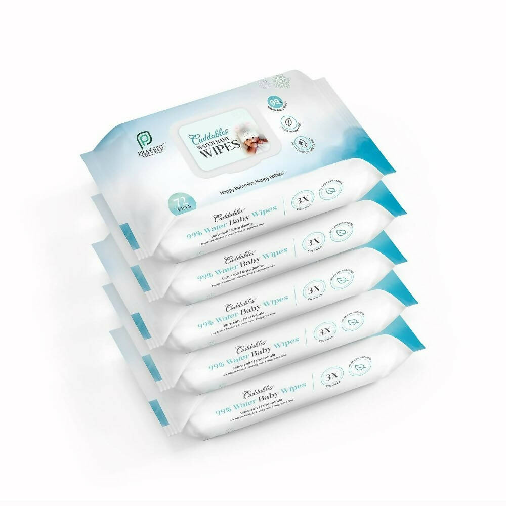 Cuddables 99% Water Baby Wipes - Natural Plant Made Cloth Wipes | 360 pcs Wet Baby Wipes (360 Wipes) | Grab2Buy