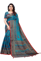 Vamika Blue Mirror Work With Jhalar Khadi Silk Saree (AASHI BLUE) | Grab2Buy