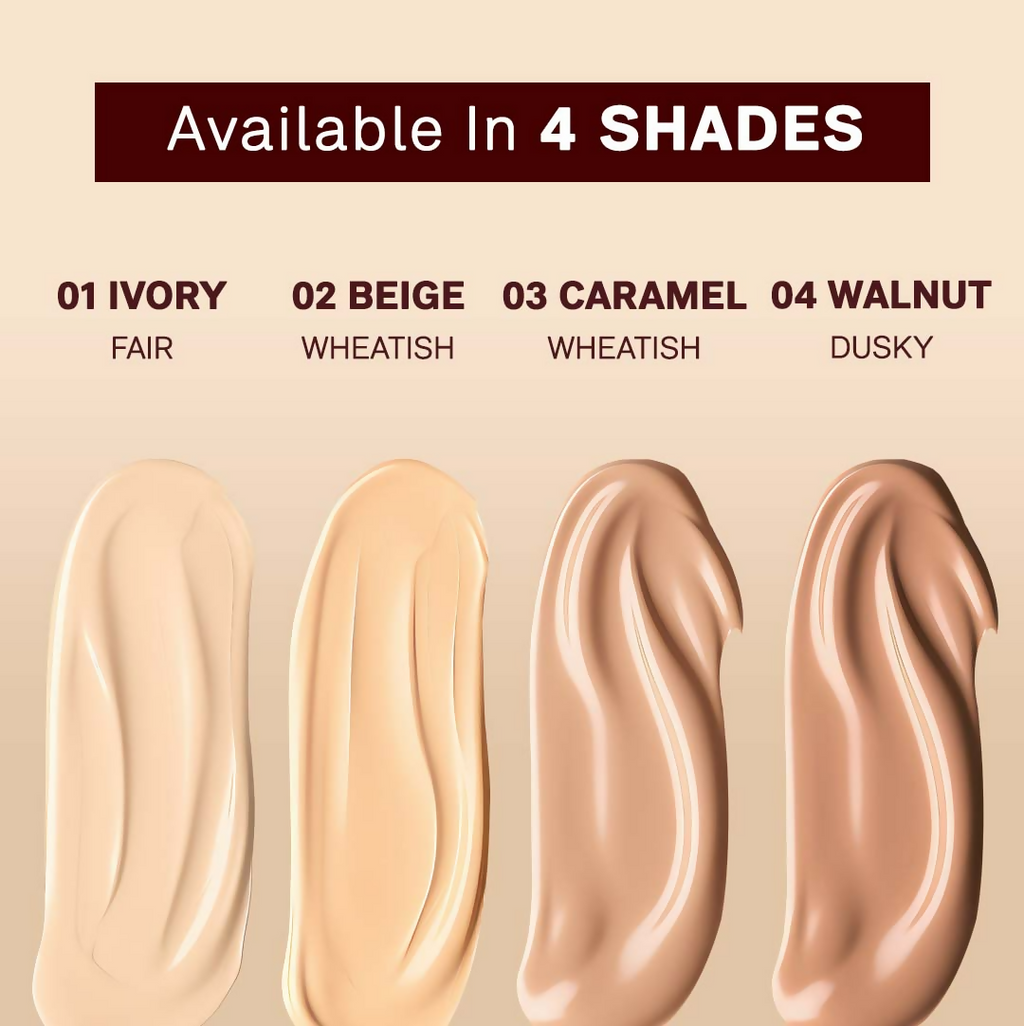 Flicka Cosmetics Tomato Moisturizing Lightweight & Long Lasting Liquid Foundation Walnut 04 | Grab2Buy