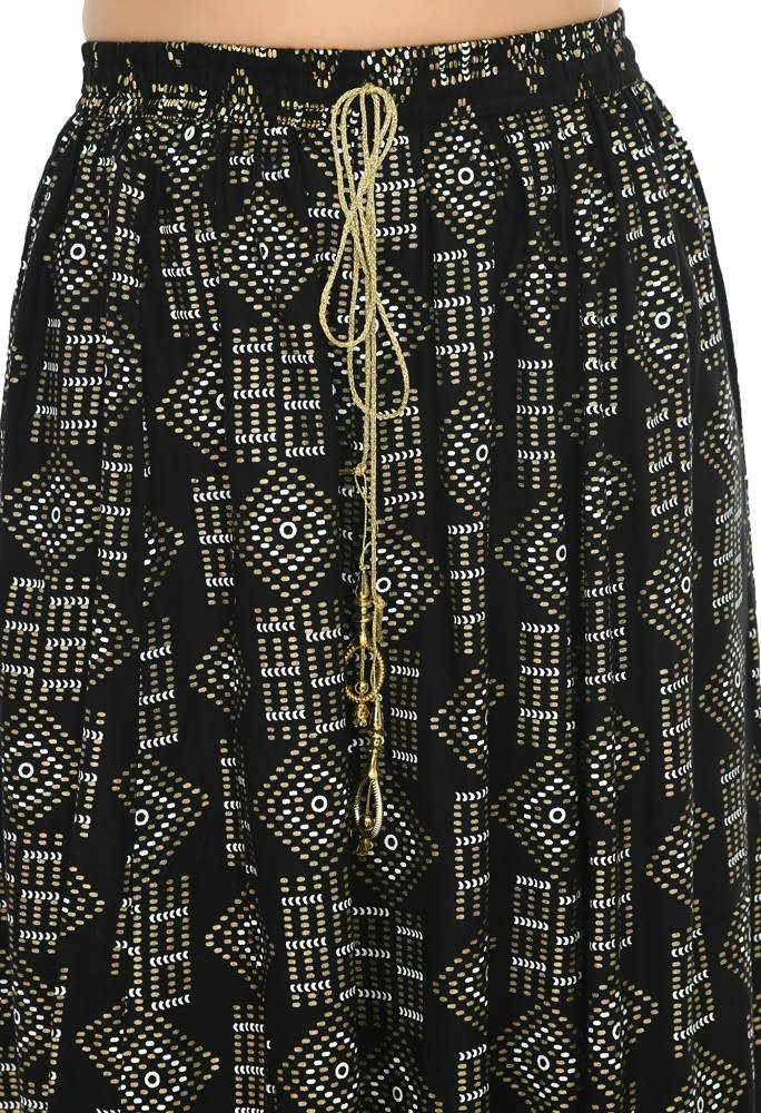 Mominos Fashion Moeza Cotton Black Printed Lehenga (Lancha) | Grab2Buy