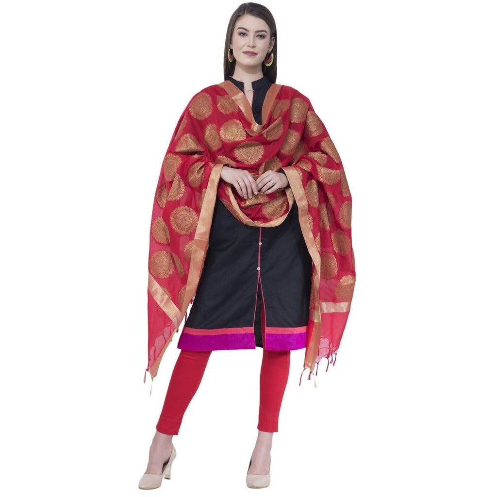 A R Silk Red Color VNS Big Gola Dupattas and Chunnis | Grab2Buy