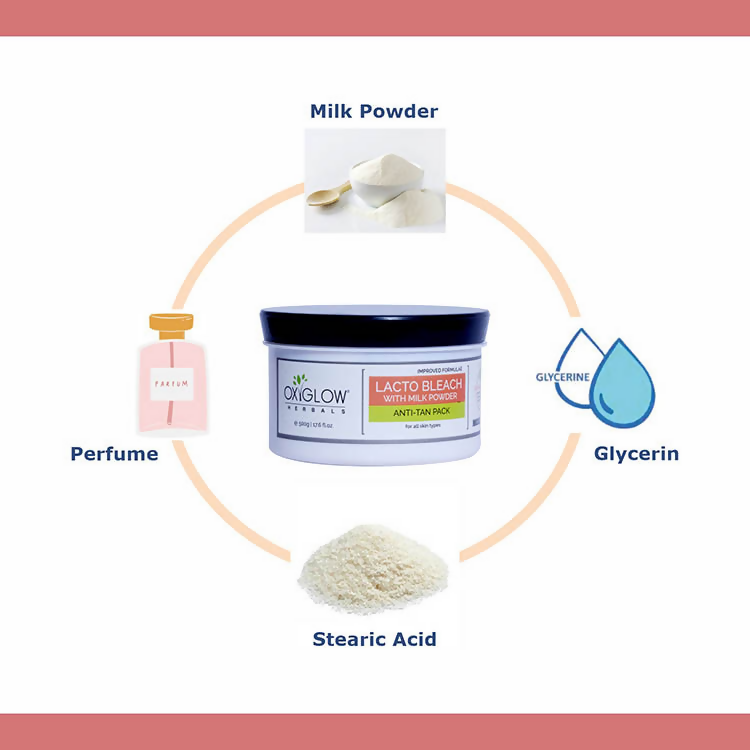 Oxyglow Herbals Lacto Bleach Cream - Anti-Tan Pack | Grab2Buy