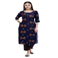 Lagi Women's Blue Printed Straight Kurta & Pant (MC38B) | Grab2Buy