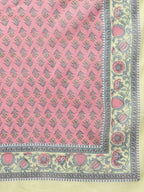 Yufta Pink printed kurta with Trouser & Dupatta Set | Grab2Buy