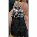 MS Fashion India Latest Fashion Black Hanging Threads In Jhumka Earrings | Grab2Buy