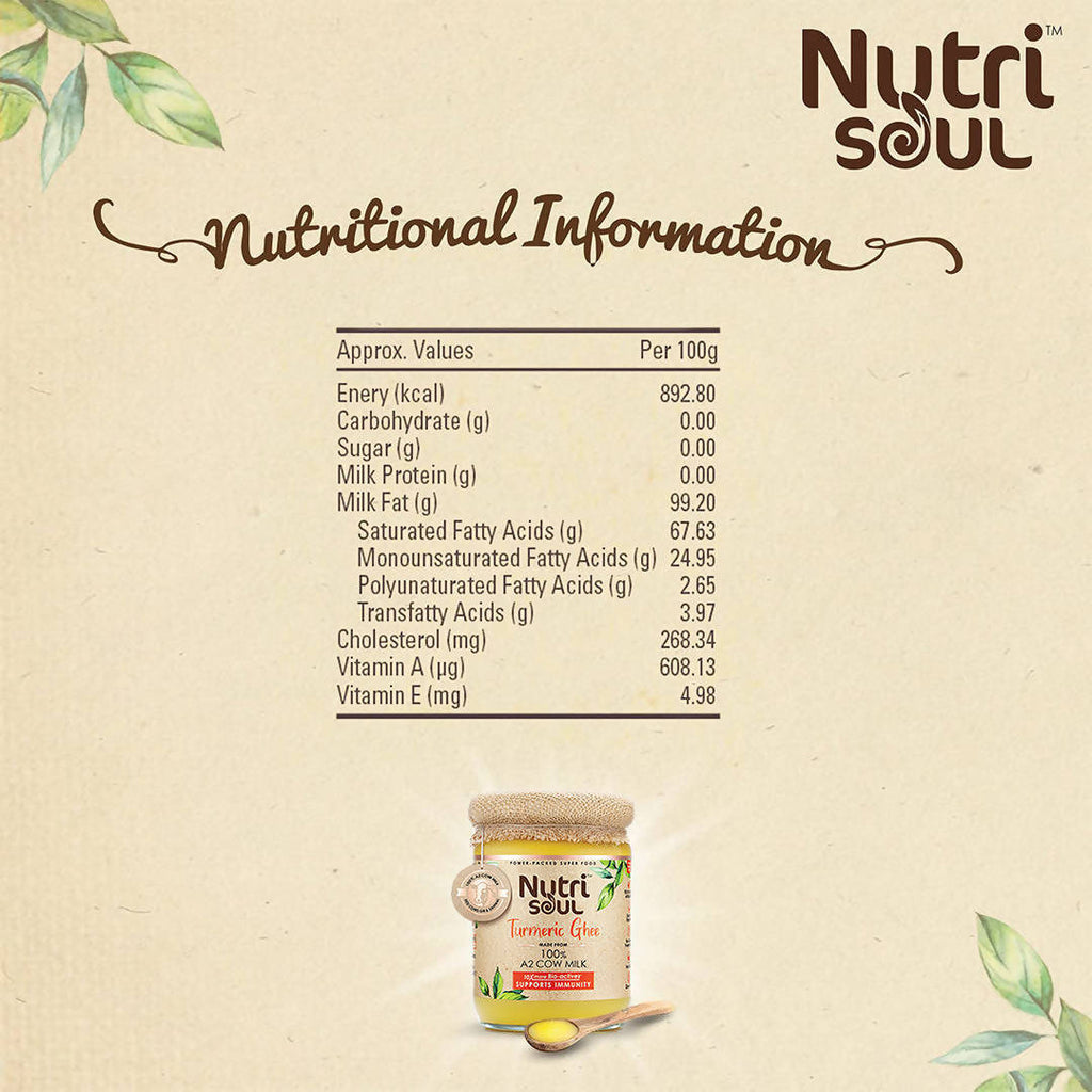 Nutrisoul Turmeric Ghee | Authentic and Traditional Ghee | Healthy & Natural Ghee | Grab2Buy