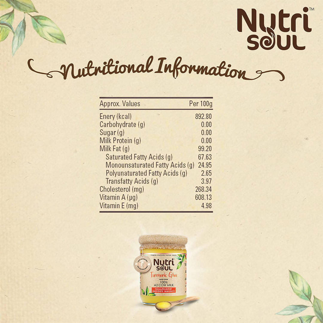 Nutrisoul Turmeric Ghee | Authentic and Traditional Ghee | Healthy & Natural Ghee | Grab2Buy