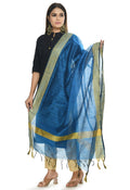 Mominos Fashion Blue Handloom Cotton Dupatta | Grab2Buy