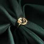 AanyaCentric Gold-Polished Mangalsutra & Ring Set | Grab2Buy