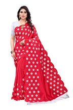 Vamika Zoya Silk Embroidered Red Saree (RAKHI RED) | Grab2Buy
