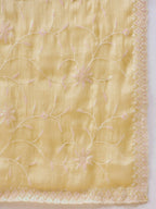 Pink Tissue Slub Embroidered Saree with Unstitched Blouse - Vairagi | Grab2Buy
