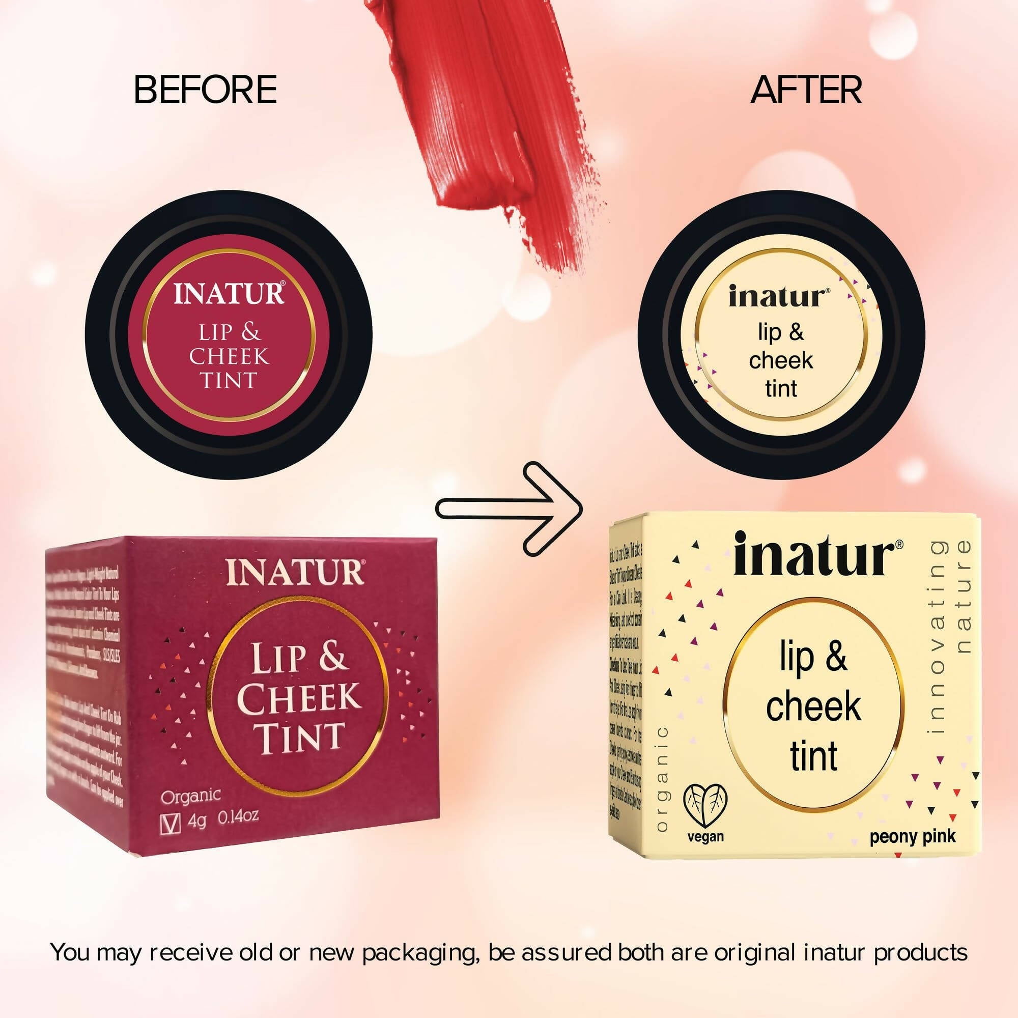 Inatur Lip and Cheek Tint Peony Pink | Grab2Buy
